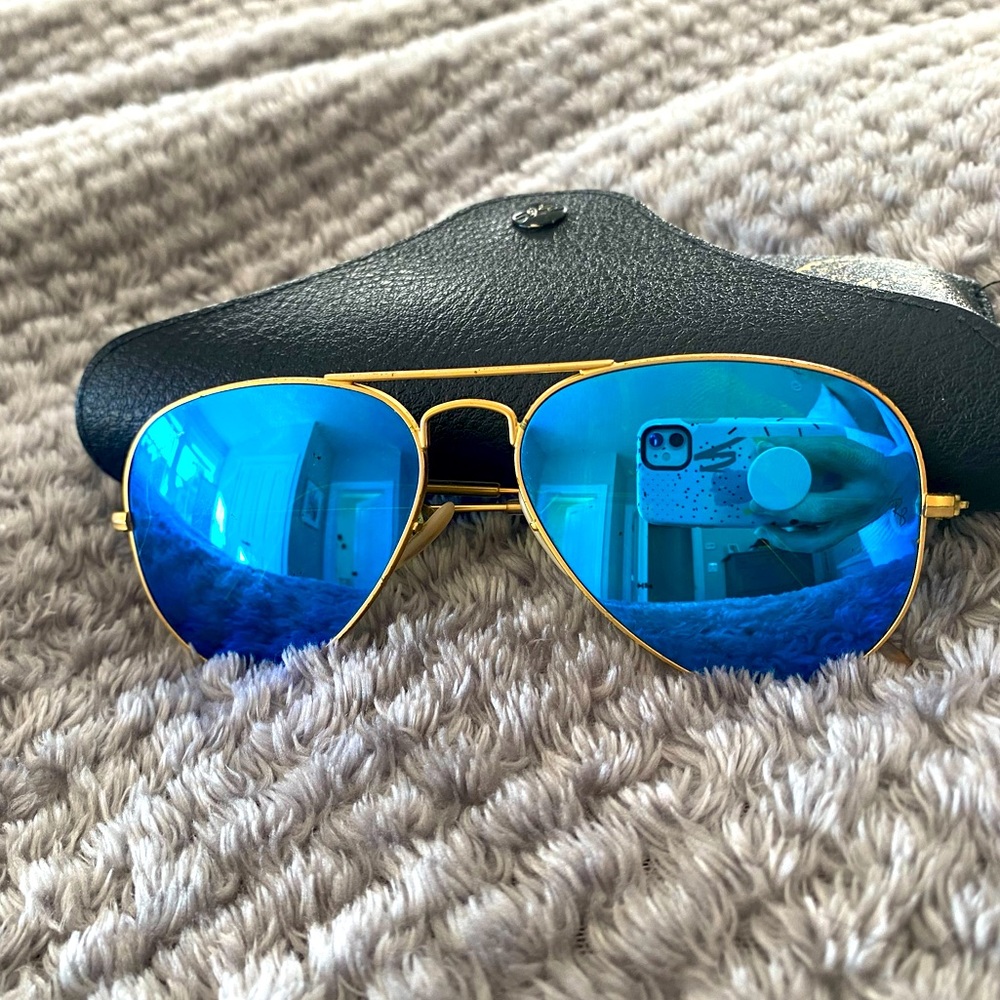 Ray Ban Mirror Aviator Sunglasses